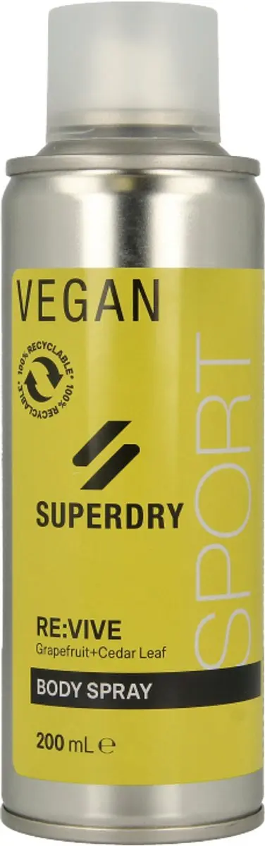 Superdry Sport Body Spray Re Vive 200ml - afbeelding 6 van 6