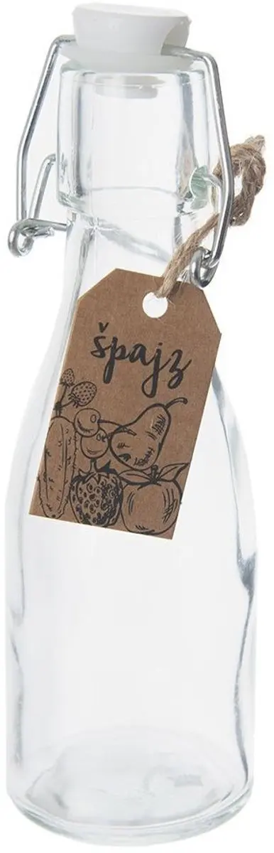 Orion Glazen Fles met Clip 160ml - Transparant