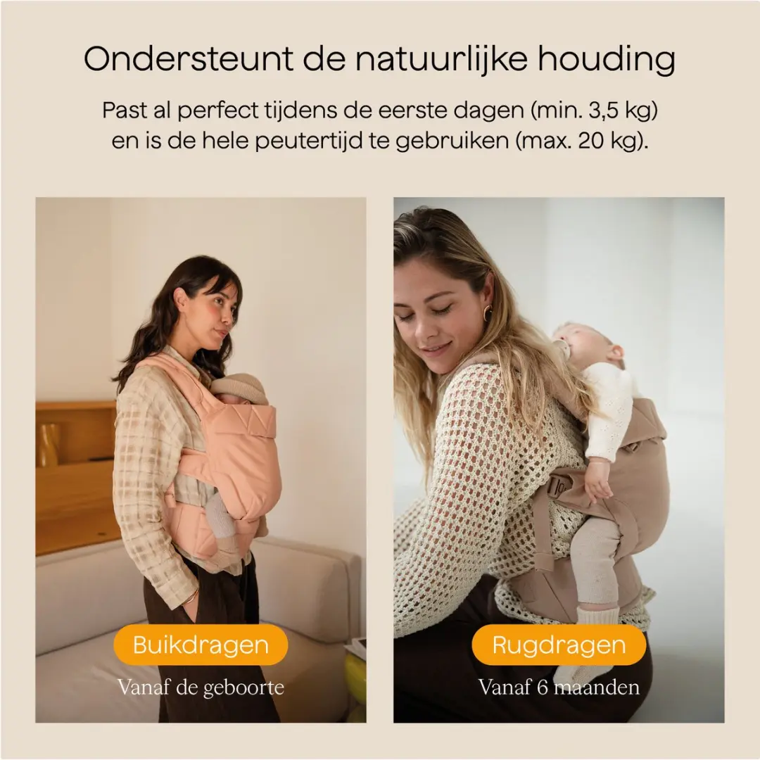 Kare Draagzak Buikdrager Blush - tot 20 kg