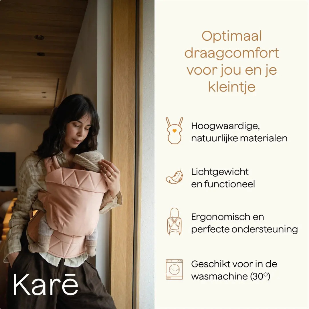 Kare Draagzak Buikdrager Blush - tot 20 kg