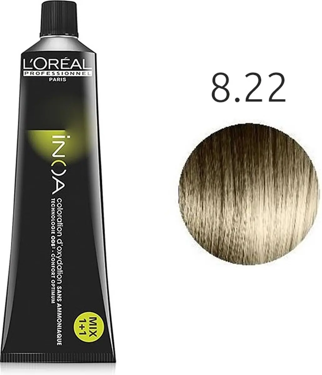 L'Oréal Professionnel iNOA Haarverf 60ml - 8.22 High Resist Blond - afbeelding 6 van 6
