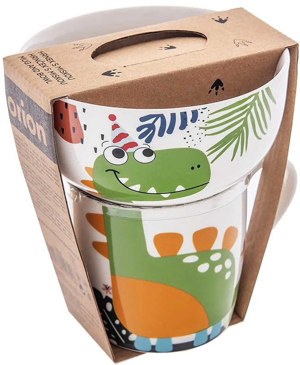 Orion Kinderservies Set Dino Motief - 2-delig - Meerkleurig