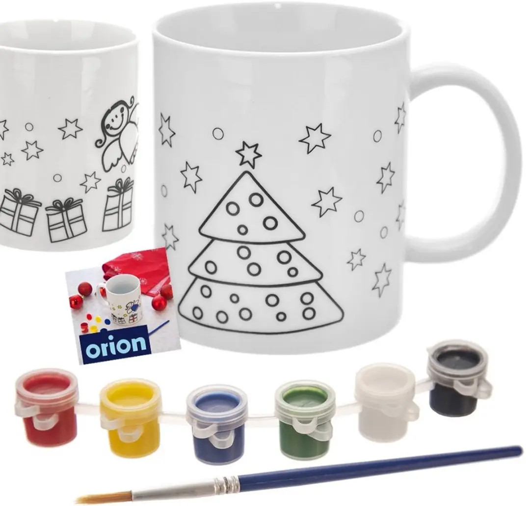Orion Kerstboom Porseleinen Beker 350ml - Verfset