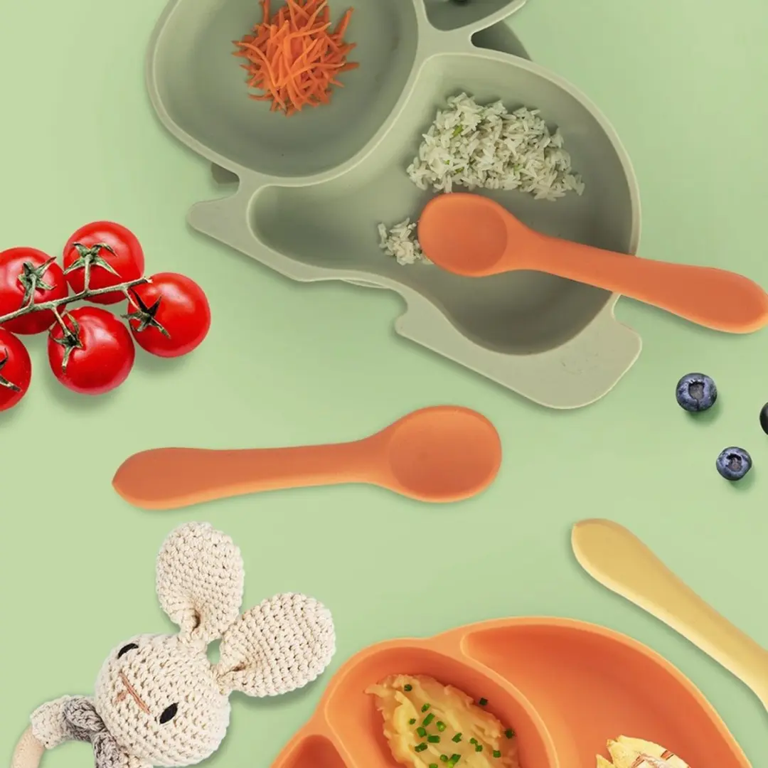 Orion Kinder Siliconen Lepel 14cm - Oranje