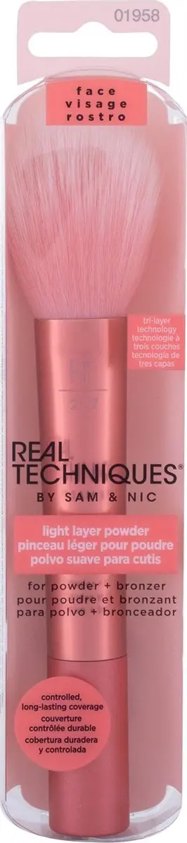 Real Techniques Light Layer Powder Brush - Roze