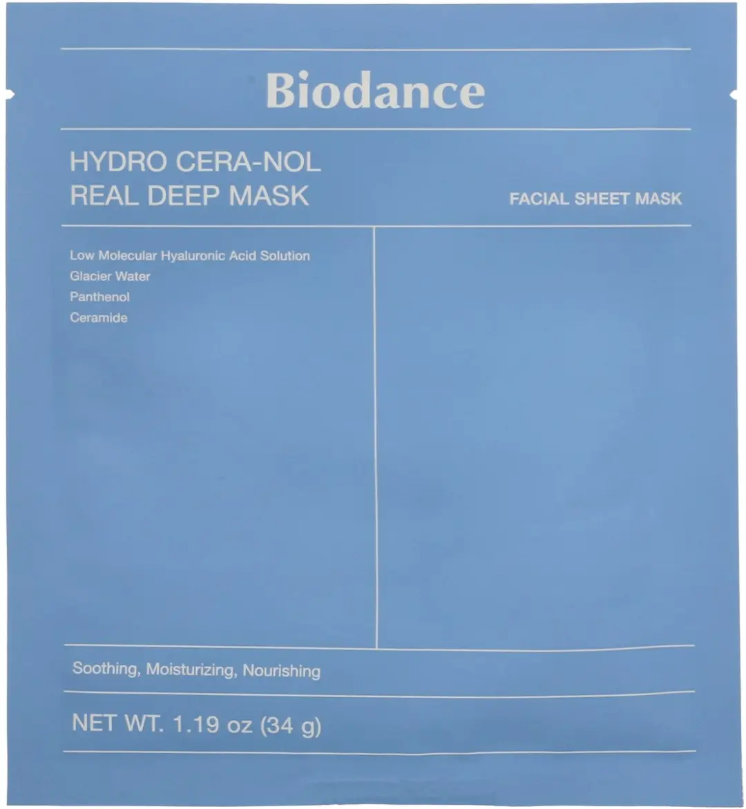 Biodance Real Deep Hydro Cera-Nol Gezichtsmasker - 4 Stuks
