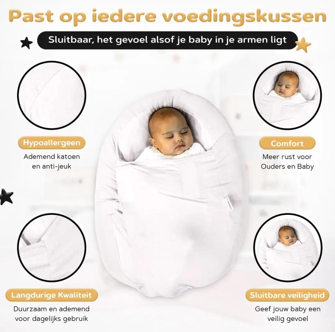Mimmti Sleepynest Relaxhoes Ivory - Voedingskussenhoes - afbeelding 6 van 6