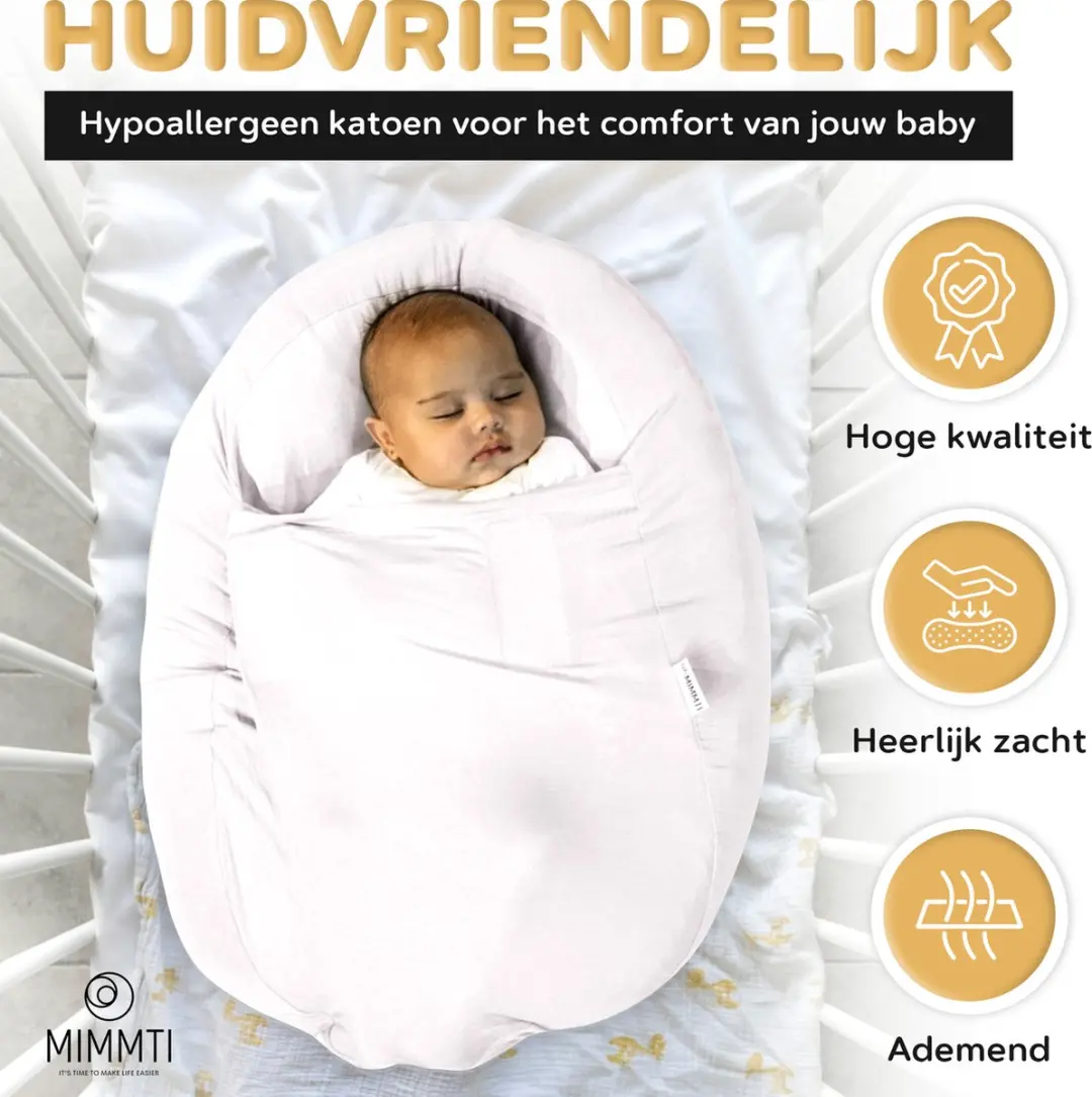 Mimmti Sleepynest Relaxhoes Ivory - Voedingskussenhoes