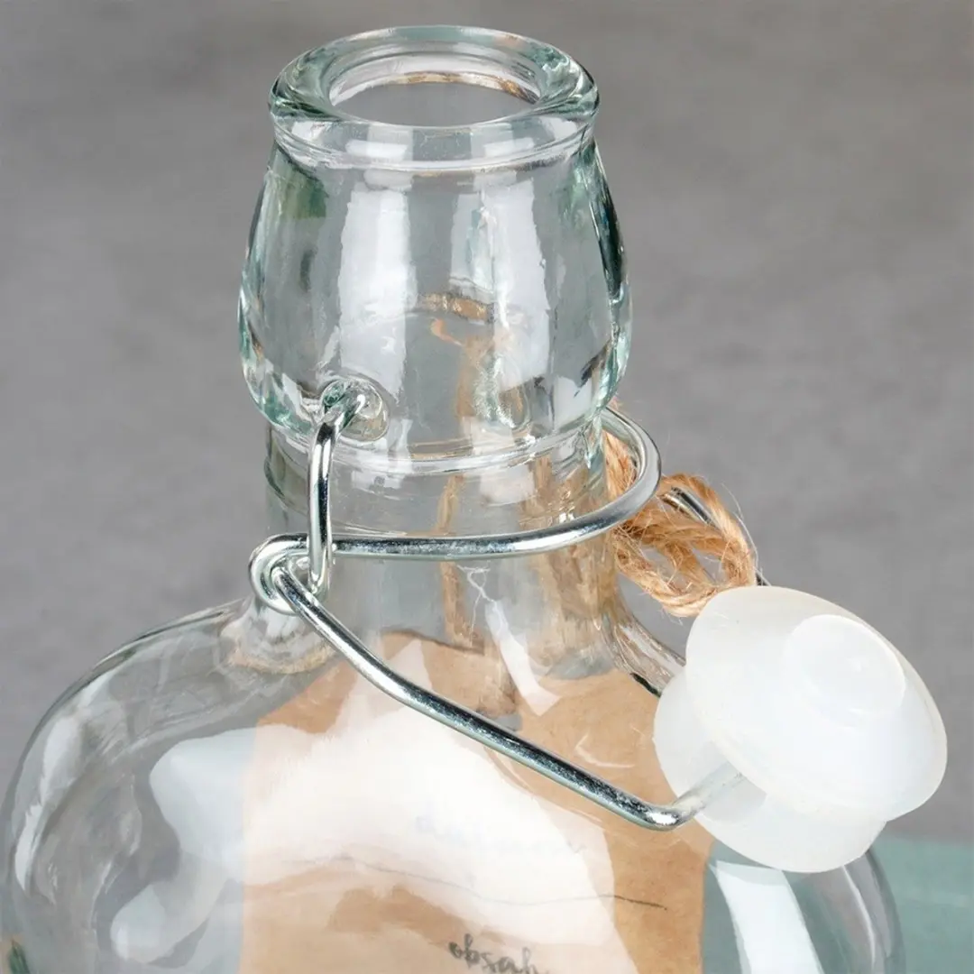Orion Glazen Fles 180ml - Patentsluiting - Transparant