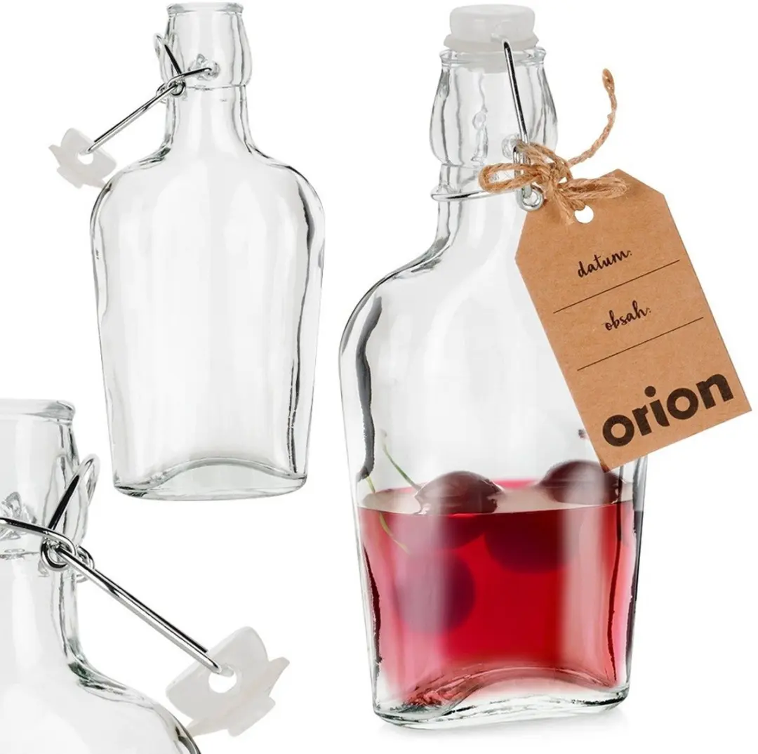 Orion Glazen Fles 180ml - Patentsluiting - Transparant