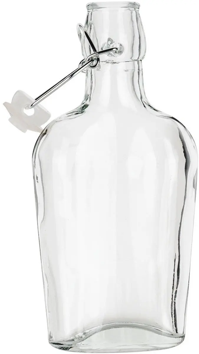 Orion Glazen Fles 180ml - Patentsluiting - Transparant