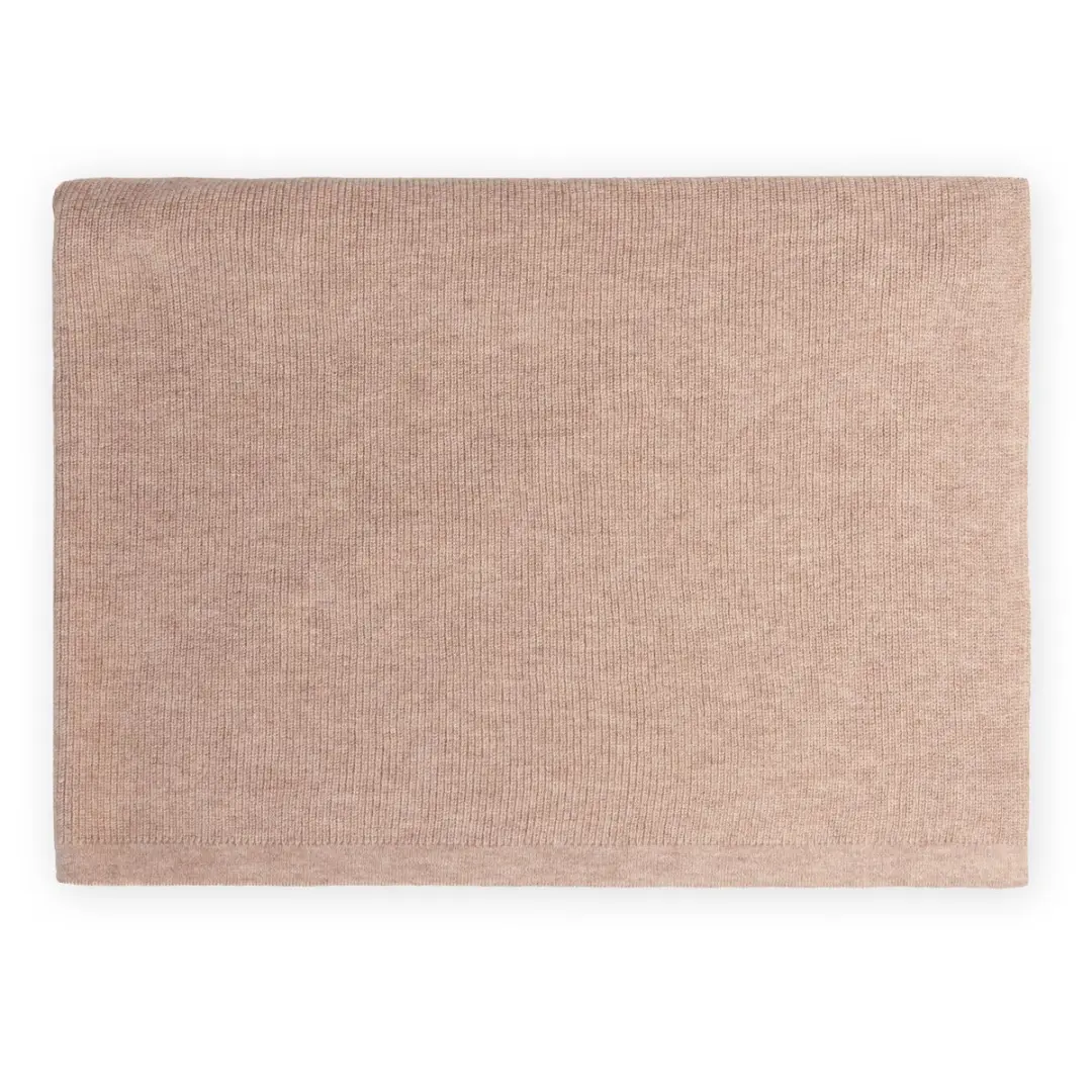 Kare Baby Deken Merino Wol Warm Walnut 100x140cm