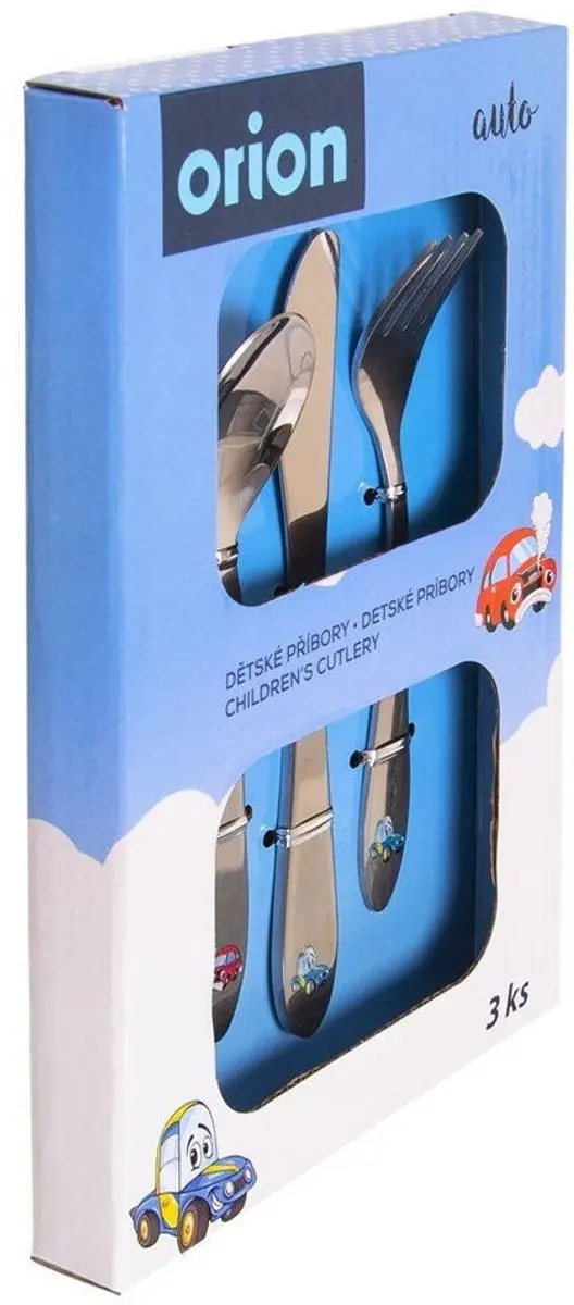 Orion Kinderbestekset Auto Motief - 3 Stuks - Roestvrijstaal
