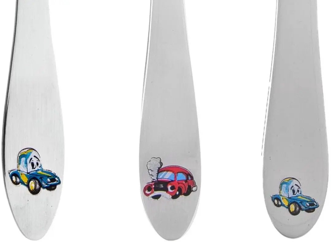 Orion Kinderbestekset Auto Motief - 3 Stuks - Roestvrijstaal