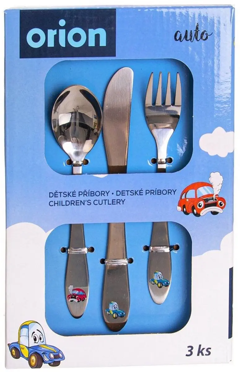 Orion Kinderbestekset Auto Motief - 3 Stuks - Roestvrijstaal