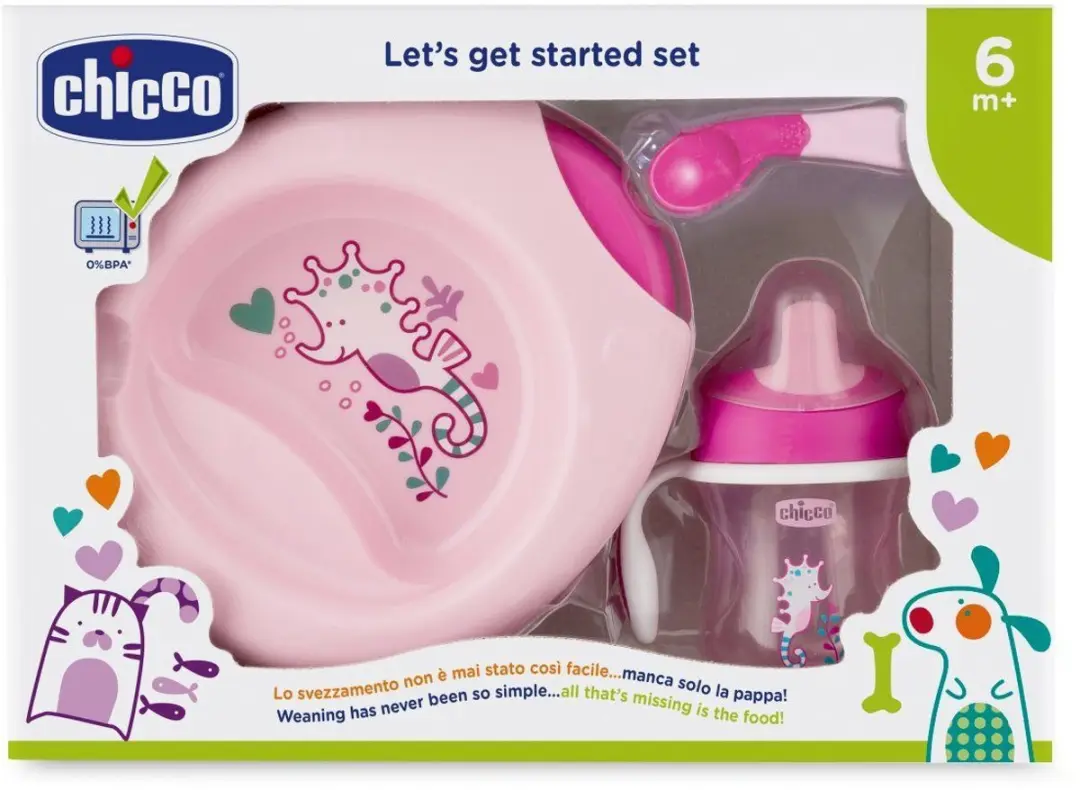 Chicco Eetset Junior 16cm Roze