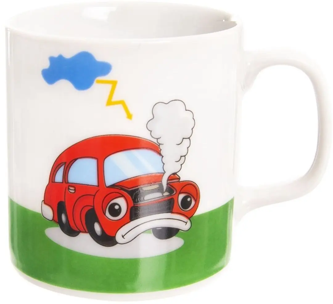 Orion Kinderservies Auto - Porselein - 3-delig - Wit/Kleurrijk