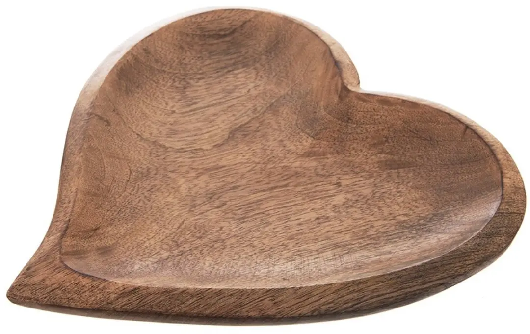 Orion Houten Hartvormig Snackbord 25x25cm - Mangohout