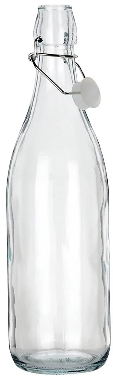 Orion Retro Glazen Fles 1L - Transparant