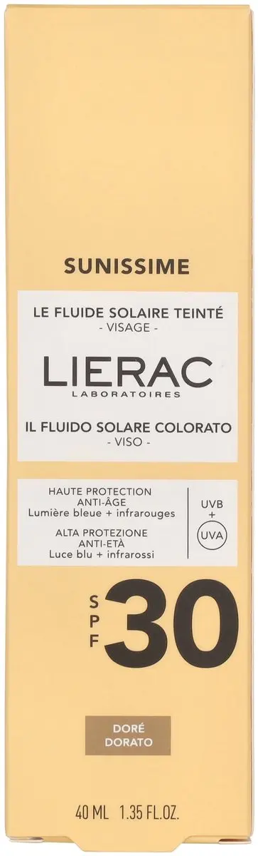 Lierac Sunissime Le Fluide Solaire Tinté Visage SPF30 40ml - Gouden