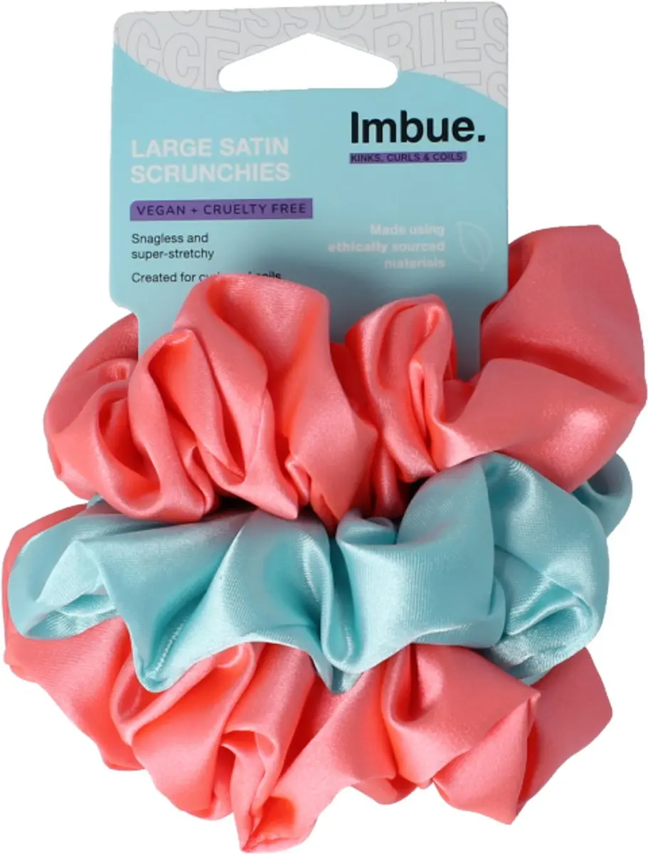 Imbue Large Satin Scrunchies - 3 Stuks