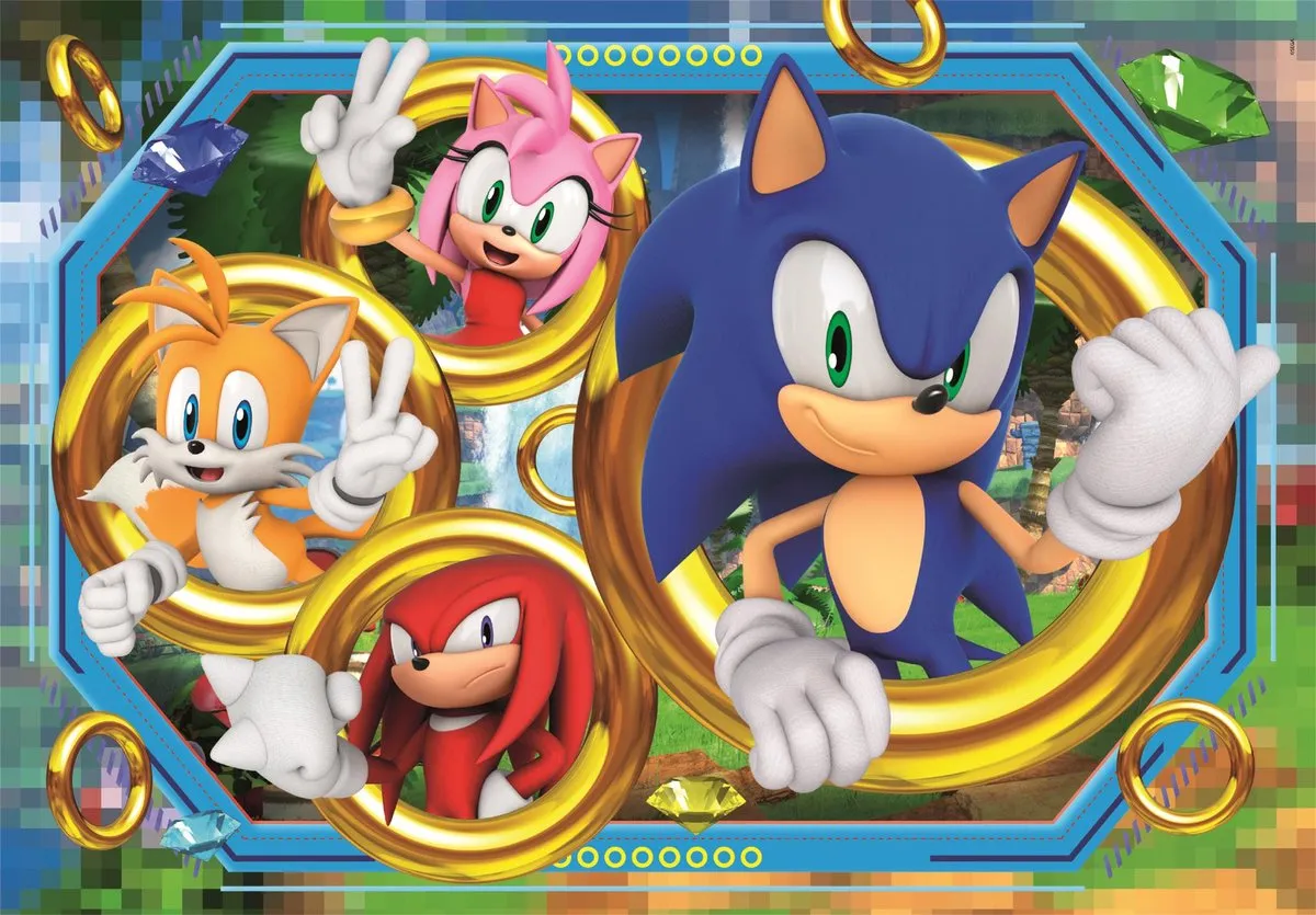 Clementoni Sonic Kinderpuzzel 180 Stukjes - Multikleur