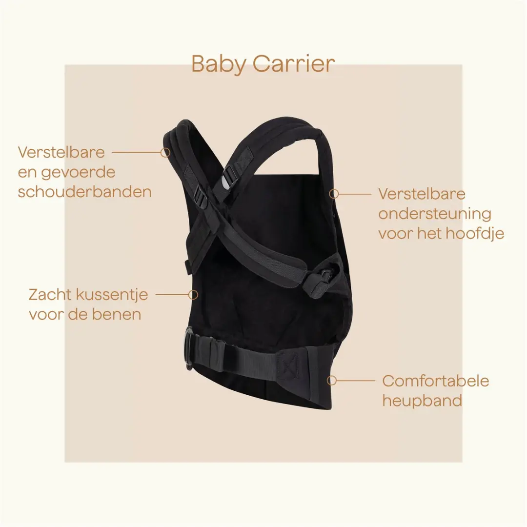 Kare Draagzak Boldly Black - tot 20 kg