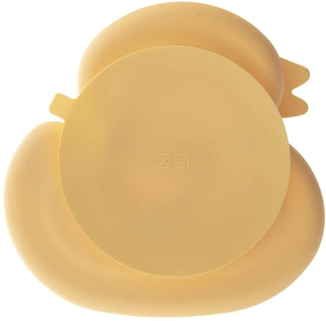 Orion Gele Eend Silicoon Kinderbord 19,5x19cm - afbeelding 6 van 6