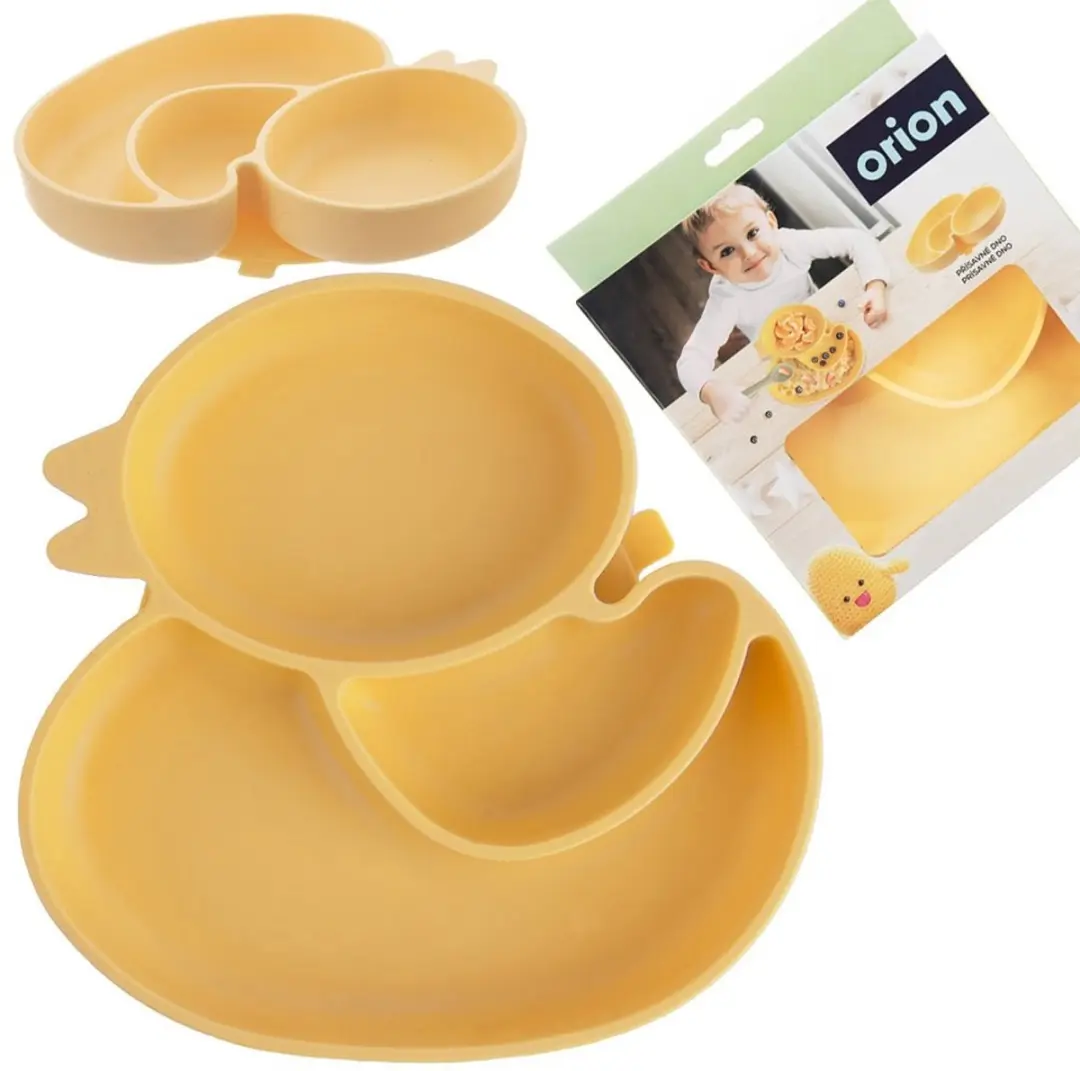 Orion Gele Eend Silicoon Kinderbord 19,5x19cm