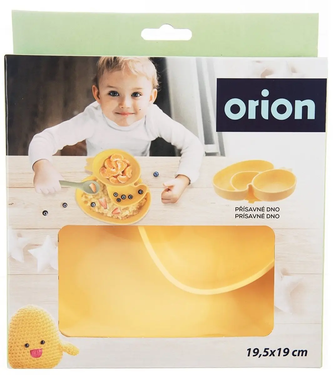 Orion Gele Eend Silicoon Kinderbord 19,5x19cm