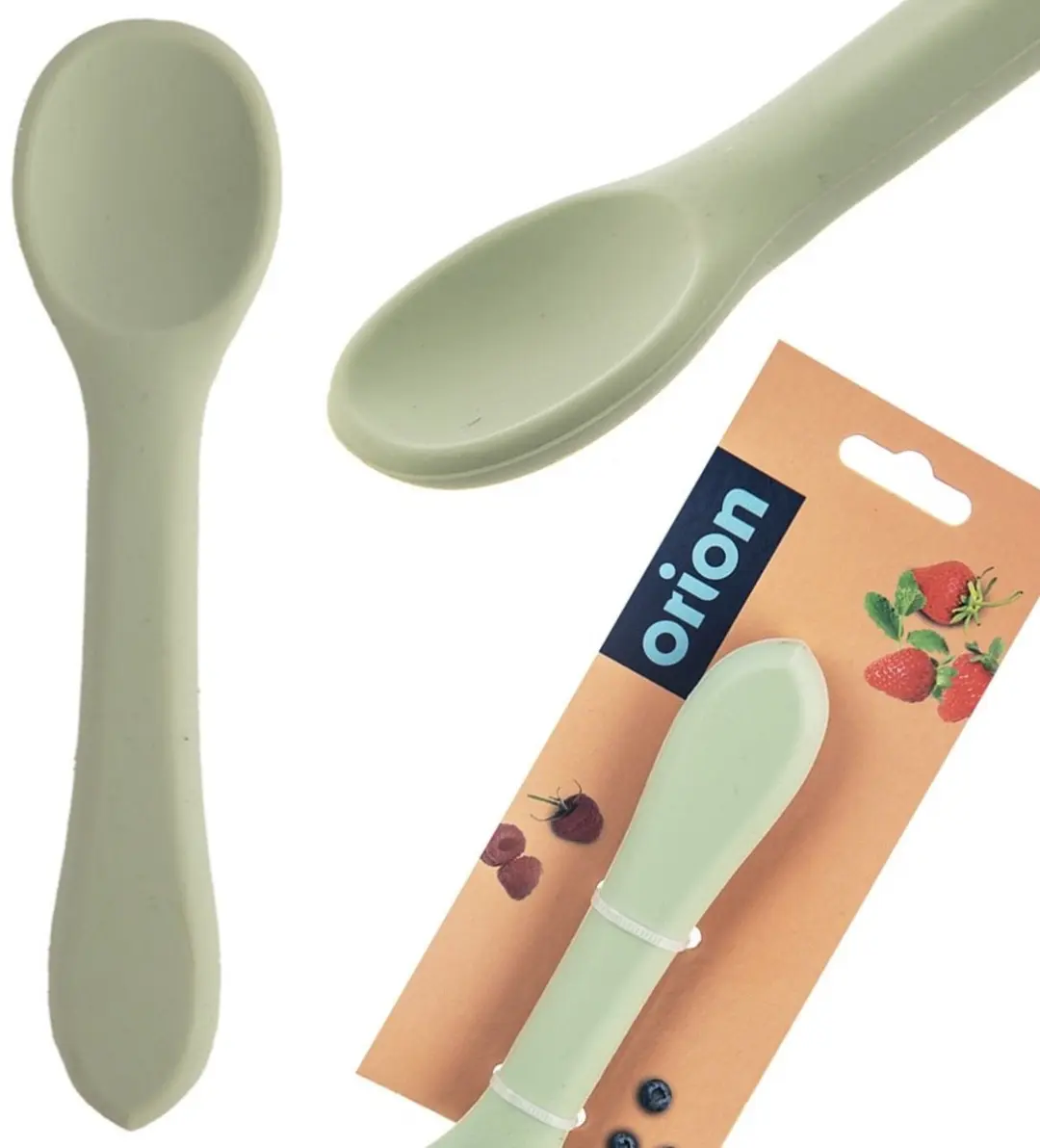 Orion Siliconen Kinderlepel - 14 cm - Groen