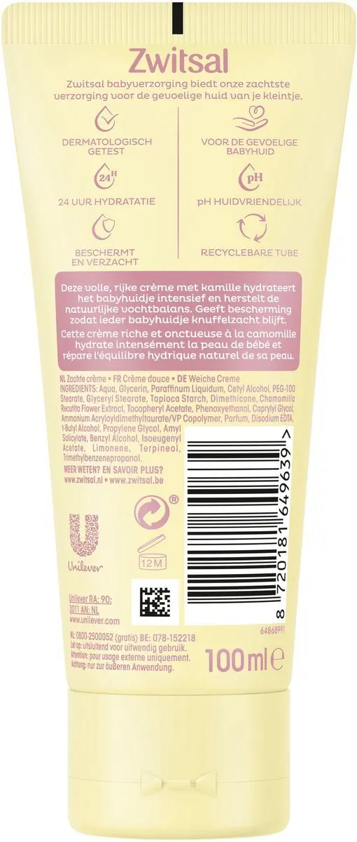 Zwitsal Zachte Crème 3x100ml