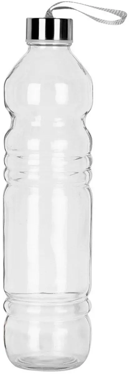 Orion Glazen Fles 1,1L - Zilver Deksel
