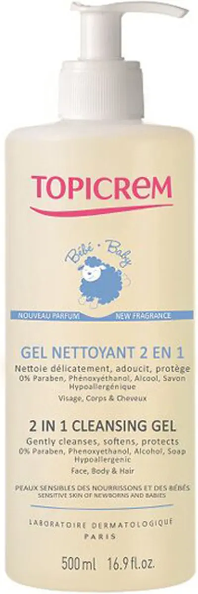 Topicrem UH Baby 2in1 Reinigingsgel 500ml