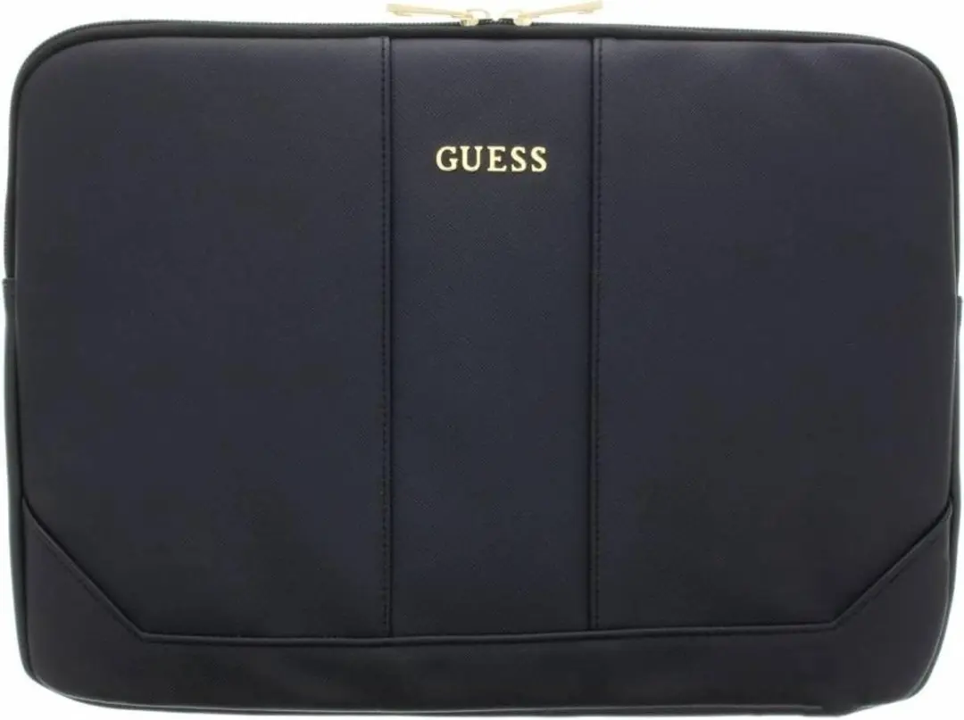GUESS Saffiano Sleeve Case 11 inch - Zwart - 2 Vakken