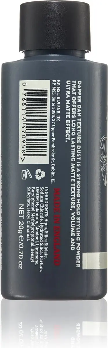 Dapper Dan Ultra Matte Texture Dust 20g - Zwart