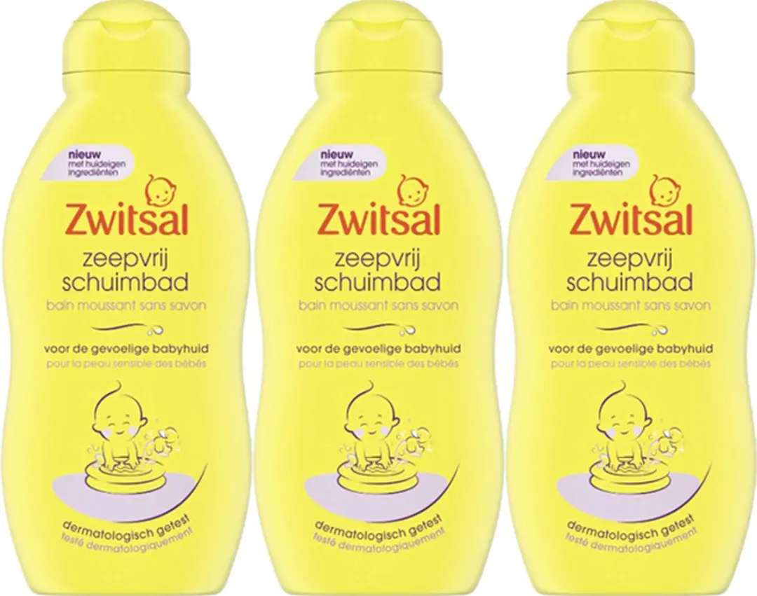 Zwitsal Schuimbad Zeepvrij 400ml - 3 Stuks