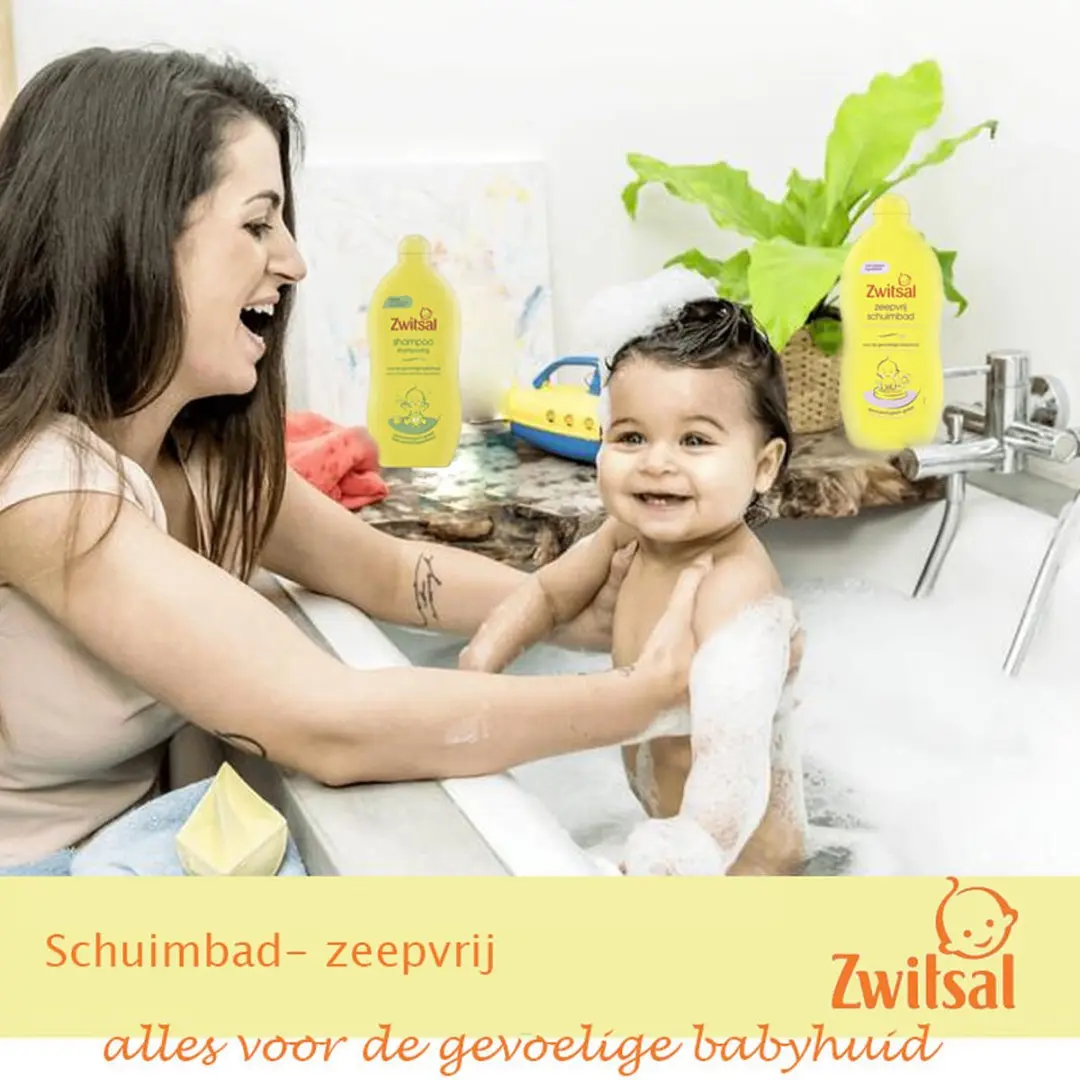 Zwitsal Schuimbad Zeepvrij 400ml - 3 Stuks