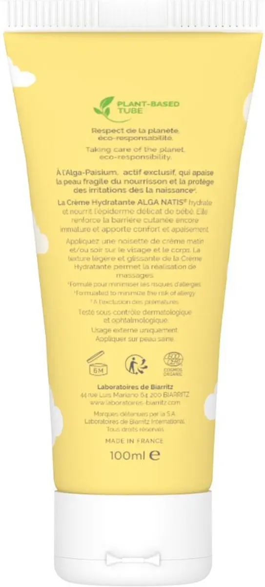 Laboratoires de Biarritz Alga Natis Biologische Crème 100ml
