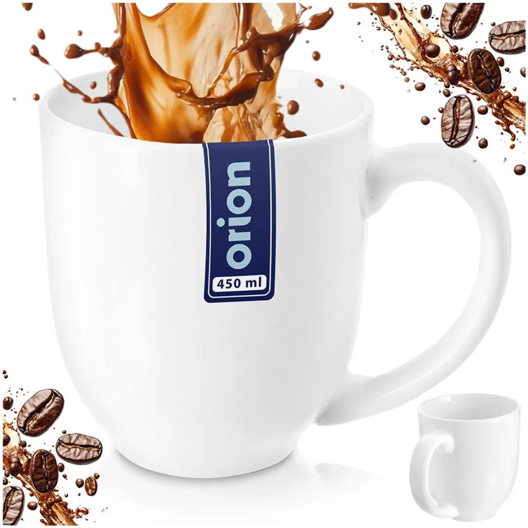 Orion Mona Serie Porseleinen Beker 450ml - Wit