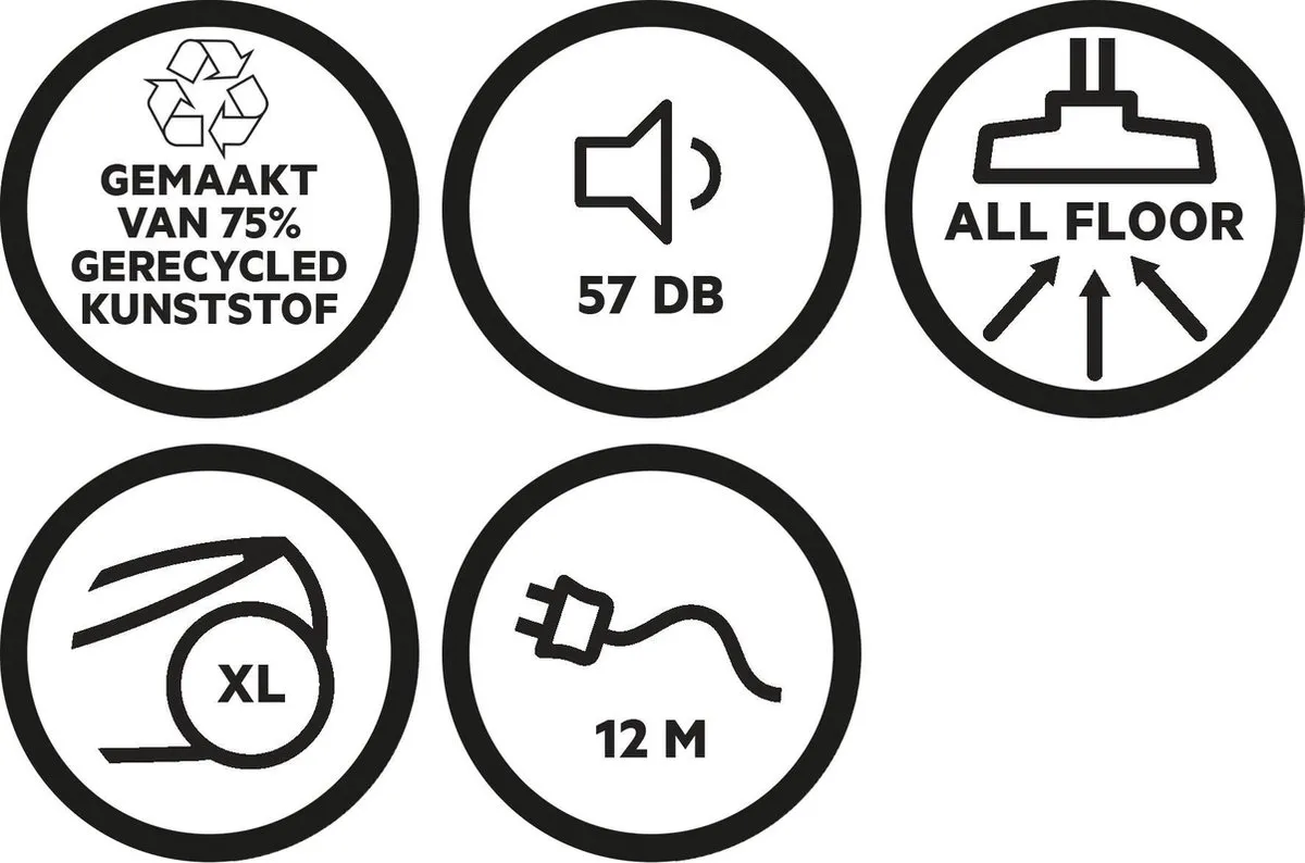 AEG VX82-1-ECO Stofzuiger met zak - 3,5L - Zwart