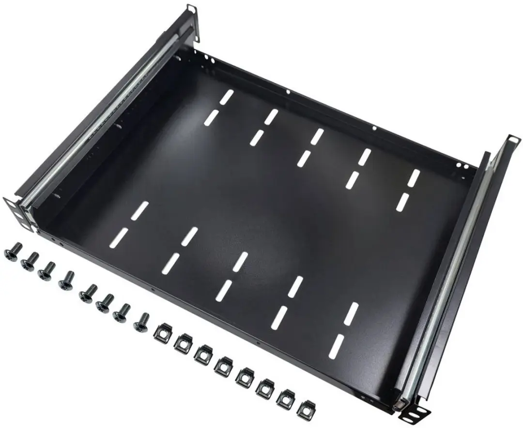 Renkforce RF-7112942 Apparaatbodem 19" - 1 HE - Zwart