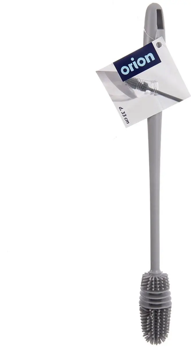 Orion Flessenborstel 32,5cm - Siliconen - Grijs