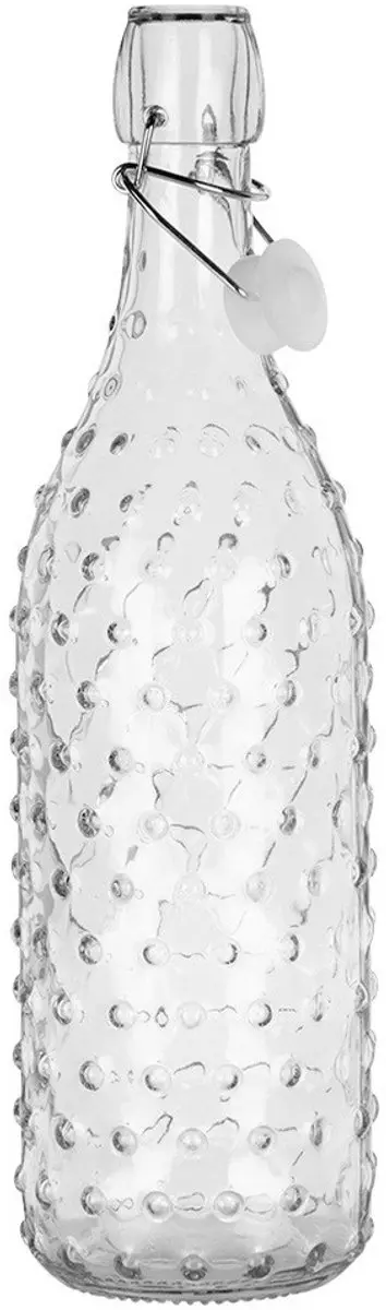 Orion Retro Glazen Fles 1L - Clip Sluiting - Transparant
