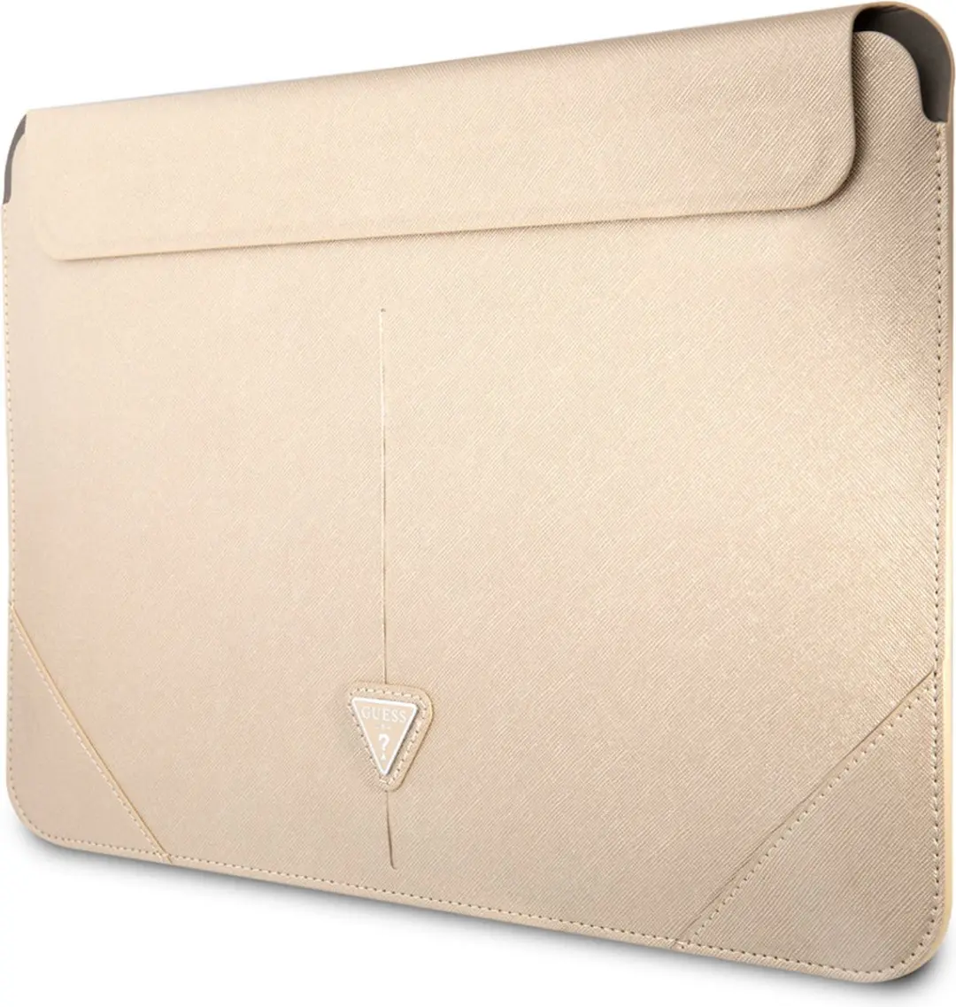 Guess Saffiano Triangle Sleeve 14 inch - Beige