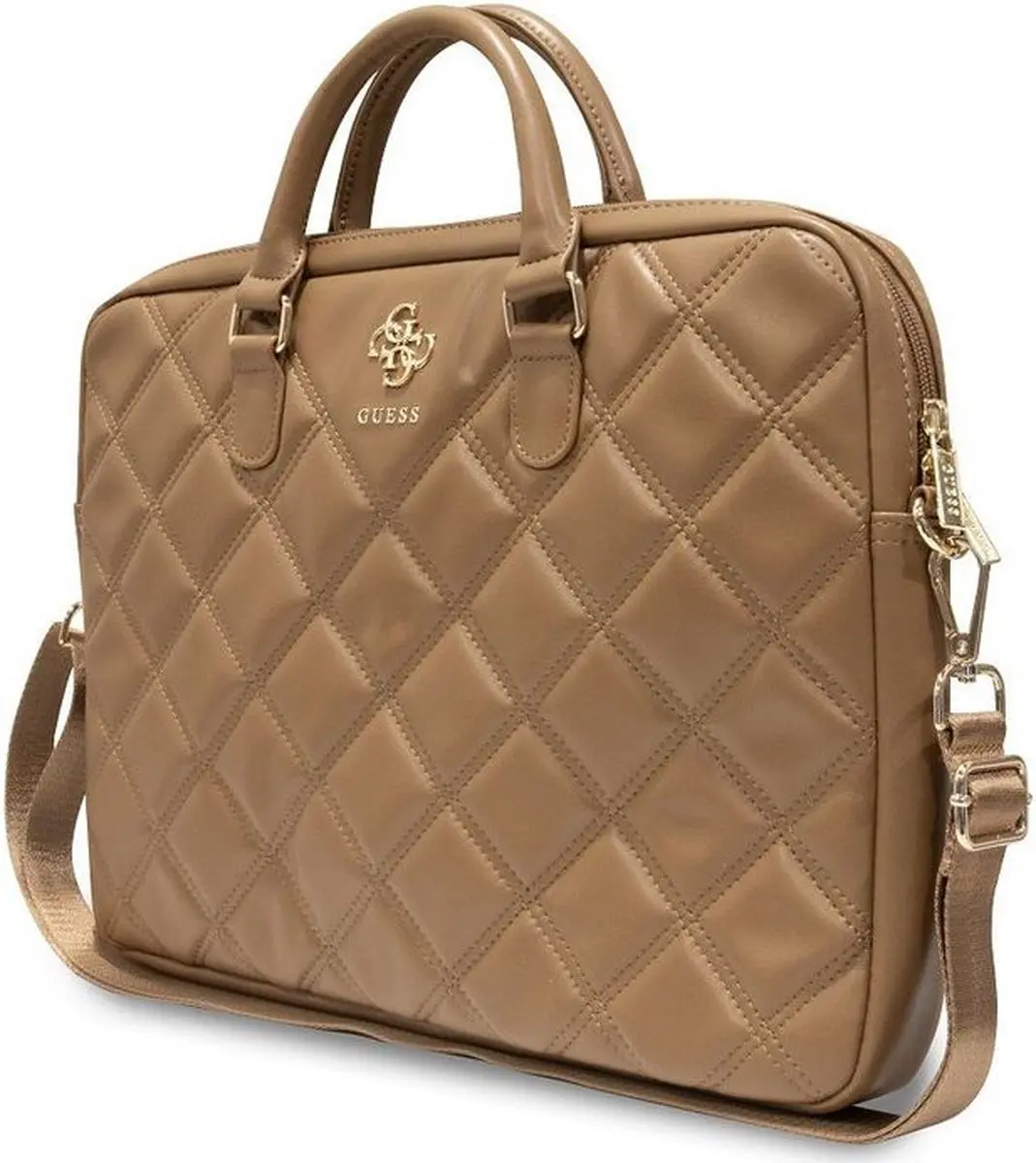 Guess Quilted 4G Metal Logo Laptop Tas 16 inch