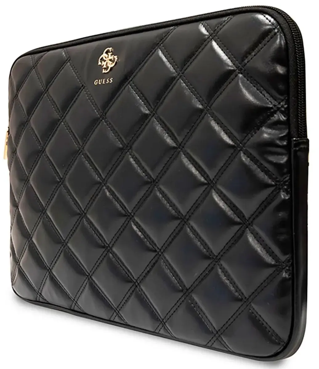 GUESS Gewatteerde PC Tas GUCS14ZPSQSSGK - 14 inch - Zwart - afbeelding 6 van 6