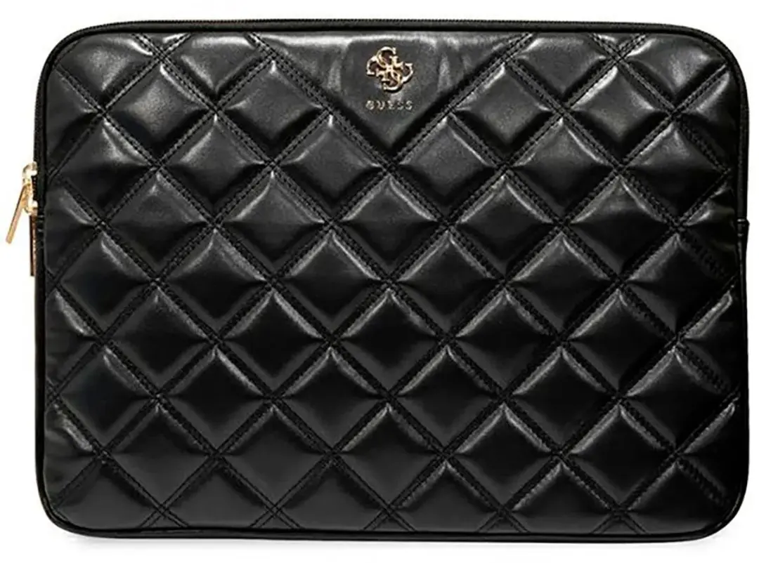 GUESS Gewatteerde PC Tas GUCS14ZPSQSSGK - 14 inch - Zwart