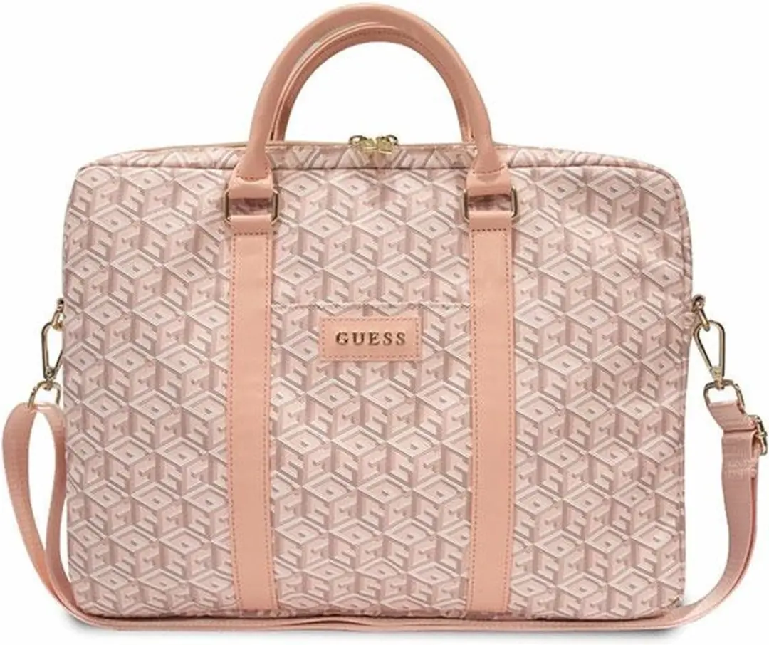 GUESS G-Cube Laptoptas GUCB15HGCFSEP - 16 Inch - Roze