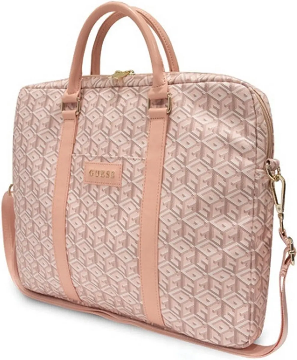 GUESS G-Cube Laptoptas GUCB15HGCFSEP - 16 Inch - Roze